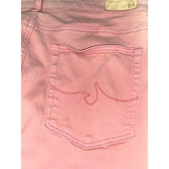 Adriano Goldschmied 30R Blush Pink Abbey Ankle Midrise Skinny Jeans Chic Style - Picture 5 of 11